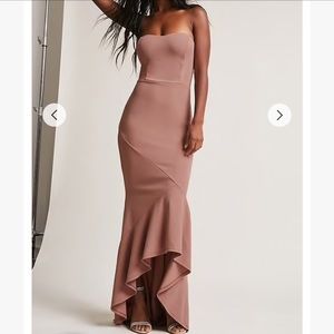 Strapless Mermaid Dress in Blush